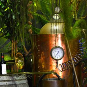 Bush Still for making bootleg alcohol - Rustic Banquet