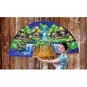 Large Chinese Ornamental Fan