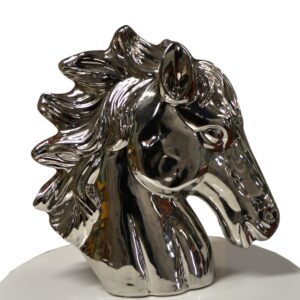 Chrome Horse Head Table Centrepiece