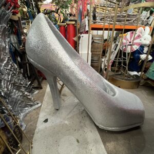 Giant Silver Cinderella Slipper