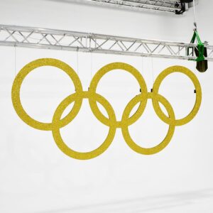 Gold Rings, Large with Glitter -0