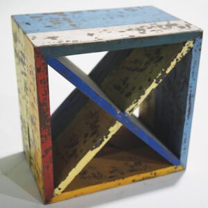 Multi-coloured Rustic Wine Racks/Stools-0