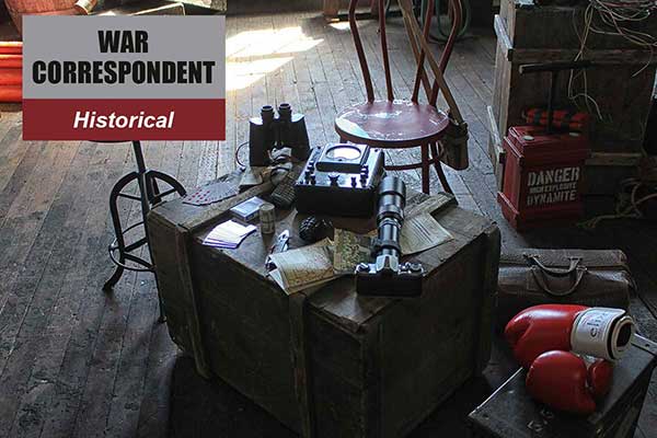 War Correspondent Theme - Historical Themes -  Sydney Prop Specialists