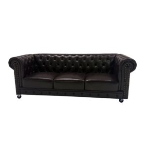 Triple Seater Chesterfield - Brown