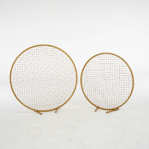 Medium and Small Gold Round Mesh Wall