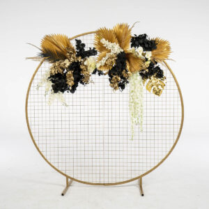 Large Gold Round Mesh Wall