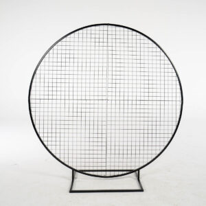 Medium Black Round Mesh Wall