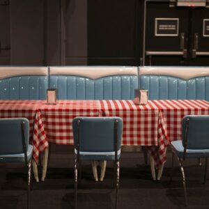 Medium Diner Booth Section - Straight - Blue