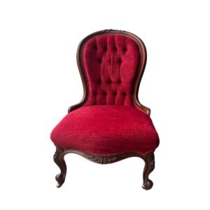 Velour Chair, Red