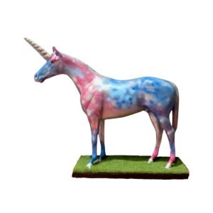 Unicorn Horse lifelike statue 15hh height
