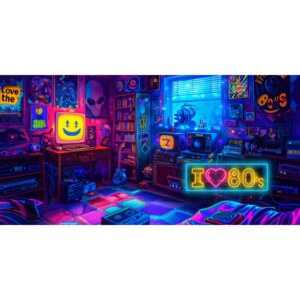 I Love 80s Backdrop A BD1106