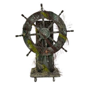 Ghost Ships Wheel on Stand