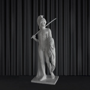 Greek Statue Hercules Fights Achelous Metamorphosed into a Snake