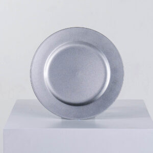 Charger Plate - Shimmering Pewter Metallic