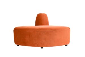 Chloe Lounge - Burnt Orange Cover - Semi-Circle End