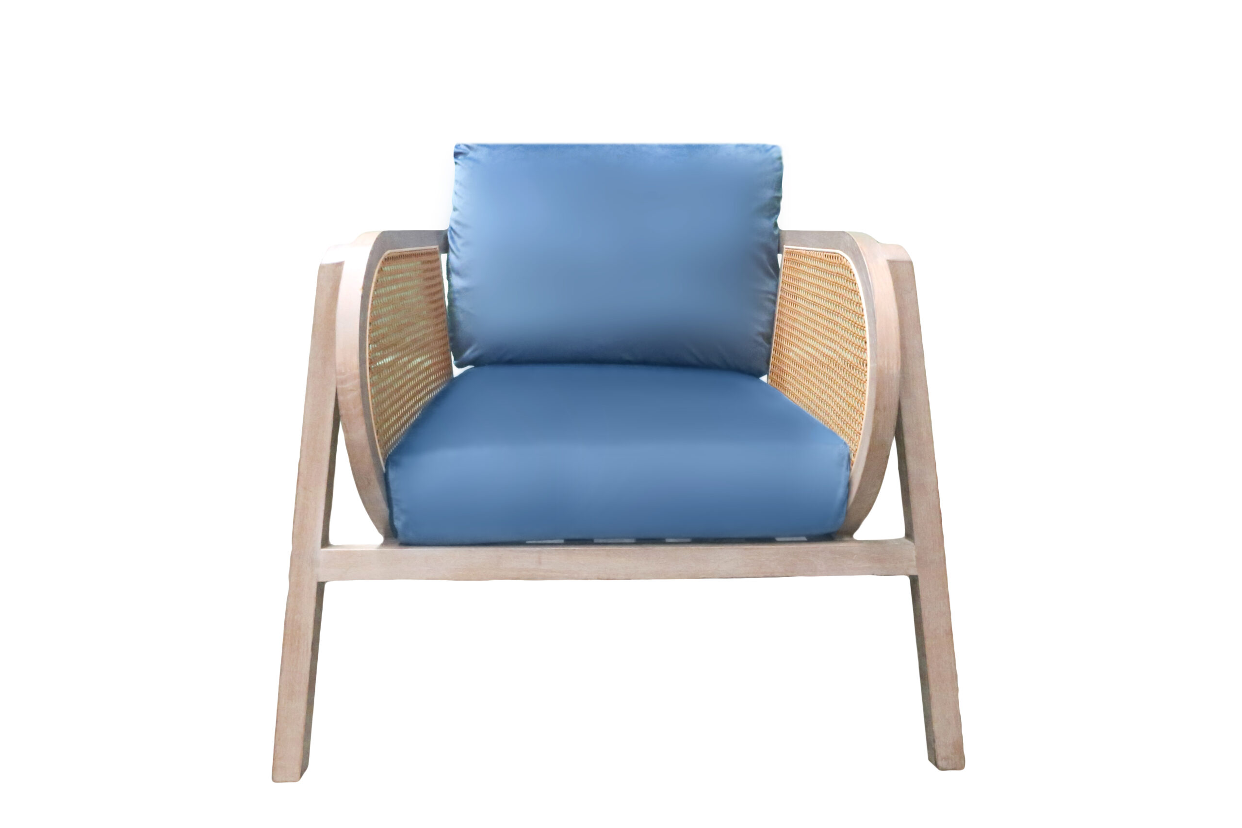 Luka Lounge - Velvet Petrol - Single Seater