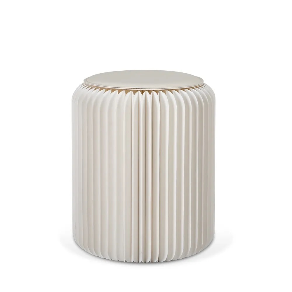 Melodeon Ottoman - White